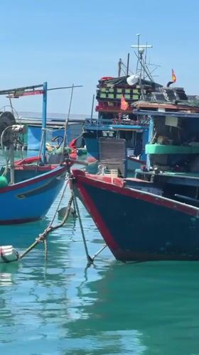 Fishing boats and aquaculture platforms spotted in Nha Trang harbor