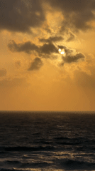 Golden sunset over the Bat Yam shoreline, clouds and all.