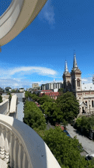 Morning rooftop documentation of Batumi cathedral views from terrace