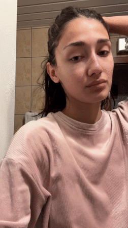 Woman documents morning coffee and self-care routine in Montenegro