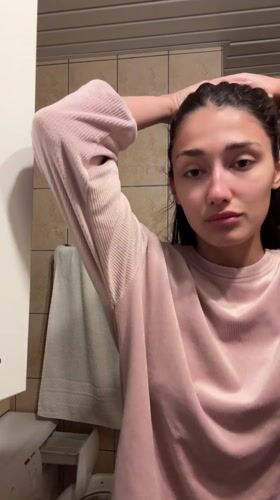 Woman documents morning coffee and self-care routine in Montenegro