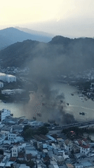 Smoke plume, sunny scenes documented across Nha Trang Ward