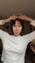 Woman with 'REHAB' eye patches spotted in London