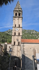 Cruise ship visits historic Perast bay amid tourist activity
