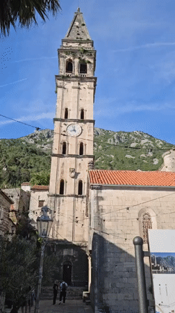 Cruise ship visits historic Perast bay amid tourist activity