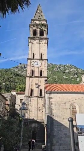 Cruise ship visits historic Perast bay amid tourist activity