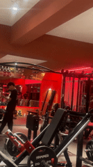 Evening workout session documented at Red House Gym, Chongqing
