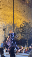 Outdoor fashion show features diverse models in Calella Spain