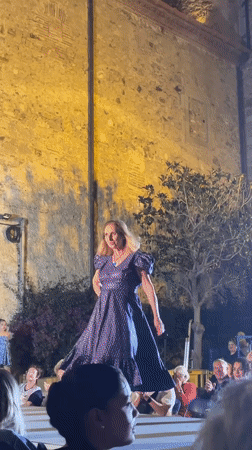 Outdoor fashion show features diverse models in Calella Spain