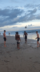 Morning beach activities recorded at North Kuta, Indonesia