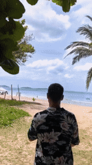 Lazy beach morning on Ko Samui with street and shoreline scenes