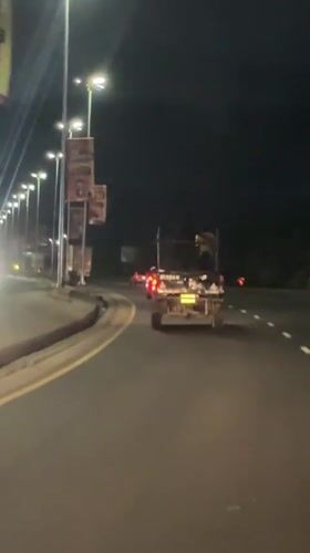 Pickup truck with passengers spotted on Nigerian road