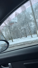 Winter scene captured near power plant in Cheboksary