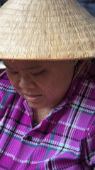 Nha Trang street market vendors selling seafood and fresh produce