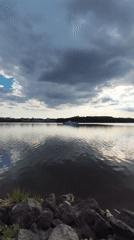 Afternoon life captured along Ternopil Lake waterfront in Ukraine