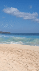 Relaxed beach day on an Indonesian coastline