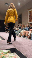 Fashion show held in Marrakesh with purple runway