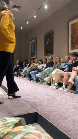 Fashion show held in Marrakesh with purple runway