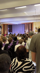 School graduation ceremony held in Murino, Russia auditorium