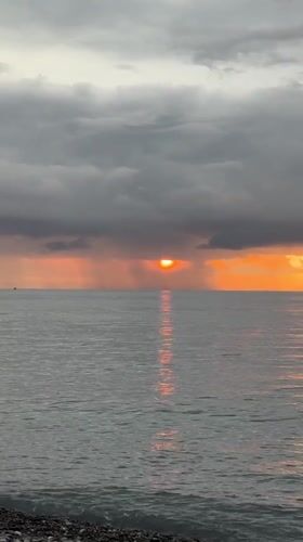 Stormy Black Sea sunset gives way to outdoor concert in Batumi