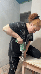 Woman with rainbow umbrella spotted at Russian construction site