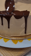 Family celebration with cake, strawberries documented in Kemerovo
