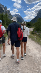 Hikers explore trails, swim in turquoise rivers near Vusanje, Montenegro