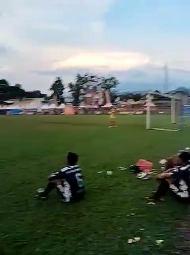Community soccer match and recreation activities observed in Matesih