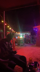 Nighttime social activities captured at two locations in Badagry