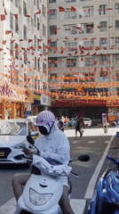 Vietnam street scenes show holiday decorations in Nha Trang
