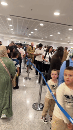 Evening departure scenes at Tbilisi International Airport