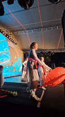 Outdoor stage show in Nha Trang cycles through multiple dance performances