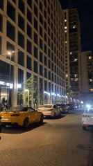 Nighttime urban scenes documented across Kazan, Russia locations