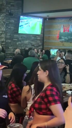 Mexico City residents gather to watch soccer match