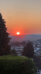 Red sunset drops over Brighton rooftops, caught from all angles