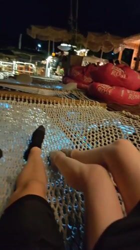 Evening beachfront relaxation documented in Ravda, Bulgaria
