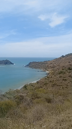 Coastal vista documented from elevated position in Manzanillo, Venezuela