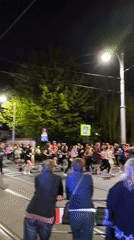 Nighttime marathon draws crowds to Krakow streets