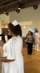 Women in white gather at Crosspoint church Grand Prairie