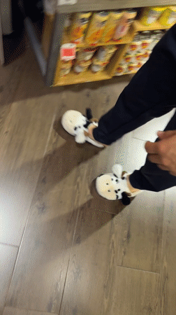 Man shops at grocery store in Tlaxcalancingo, Mexico