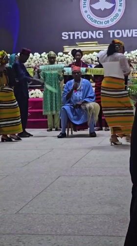 Church celebration in Jos with traditional dress and live performance