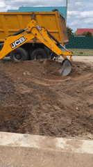 Excavation work underway in rural Belarus construction site