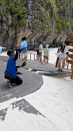 Casual stroll through Ao Nang's boardwalk and beach scenery