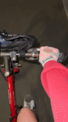 Cyclist records nighttime waterfront ride in Saratov, Russia