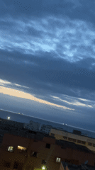 Twilight sky with layered clouds observed in Safi, Morocco