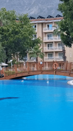 Tourist documents afternoon at Turkish resort in Kemer