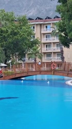 Tourist documents afternoon at Turkish resort in Kemer