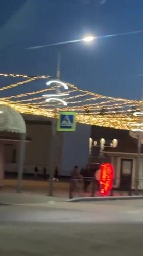 Evening festivities illuminate Chernushka streets with decorative lights