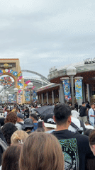 Crowds gather at Universal Studios Japan's 25th anniversary celebration