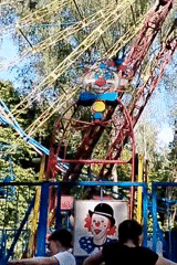 Amusement park rides, bounce house active in Ternopil